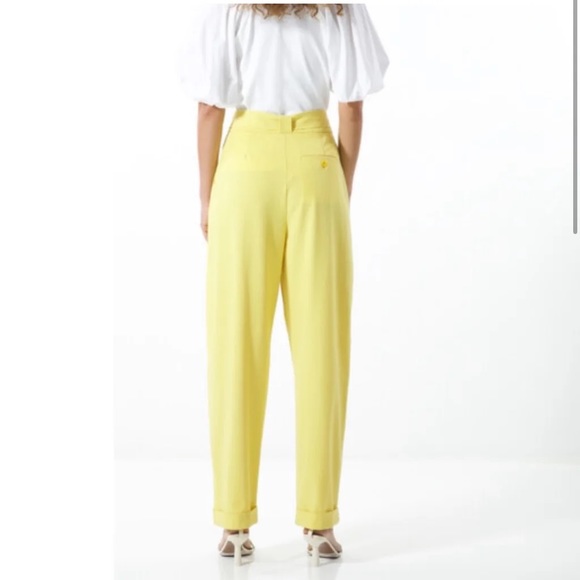Tanya Taylor Tyler Pants In Daffodil Size 16 NWT MSRP $445 - Picture 3 of 7
